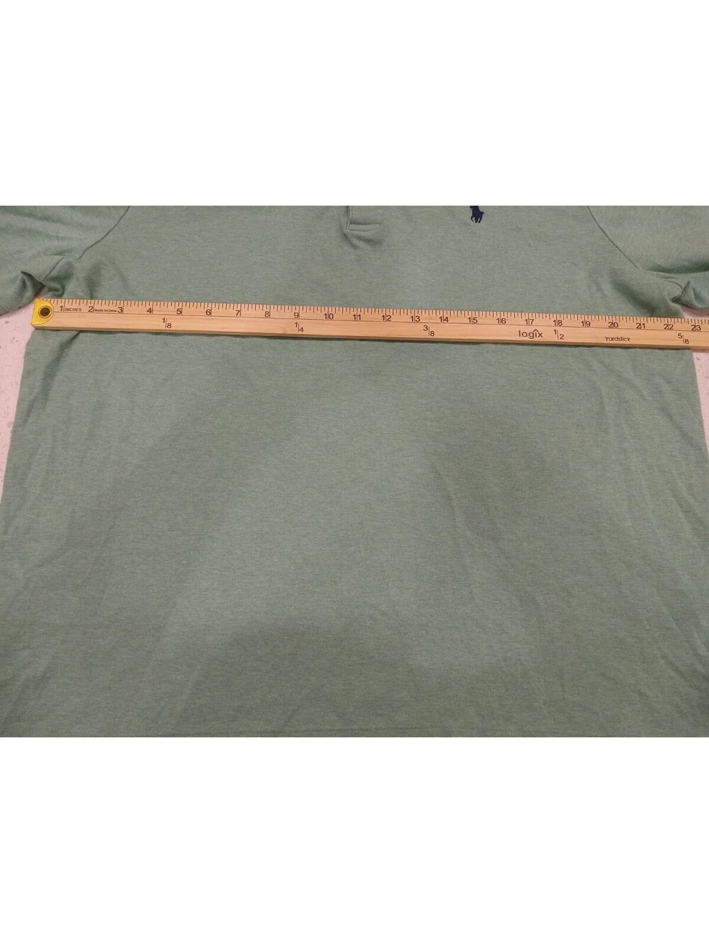 Polo Ralph Lauren Polo Shirt Mens Large Green Blue Pony Logo Classic Fit